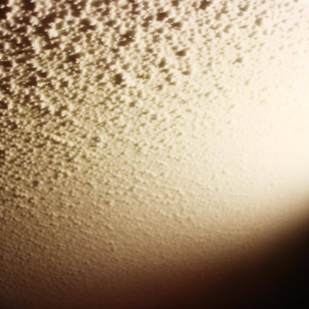 Popcorn ceiling with potential asbestos material